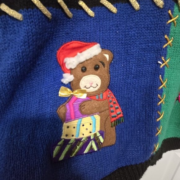 Paris Smith Christmas Sweater Medium Women's Vintage Knit - Picture 6 of 16